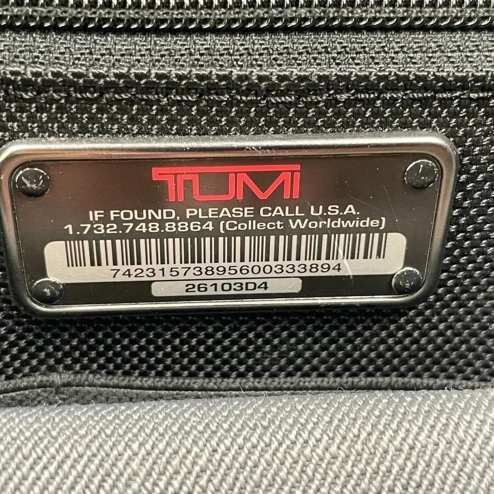 TUMI Alpha‎ Wheeled Briefcase 26103D4 Black Nylon Expandable Rolling Laptop Bag